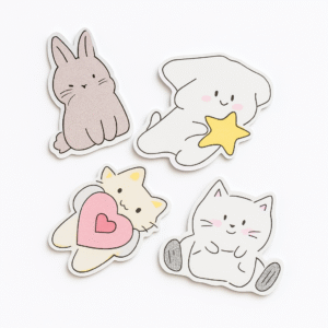 4 piece paper magnets set