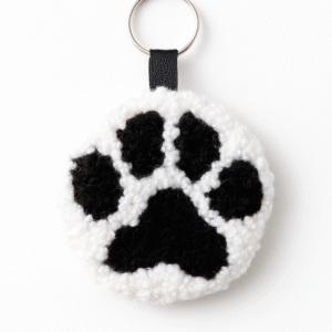 black paw keychain